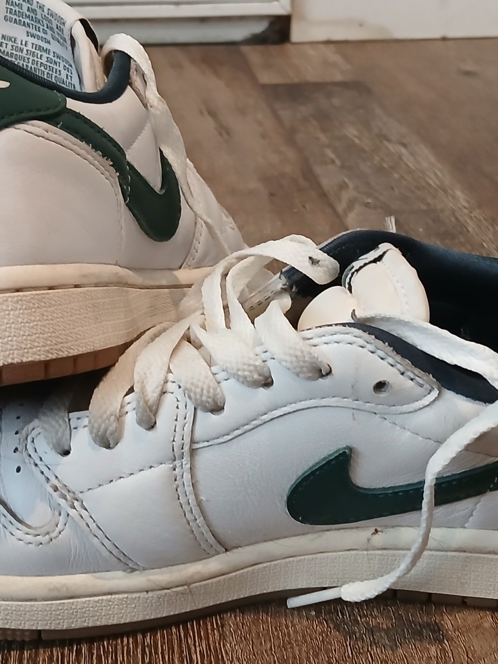Nike Air Jordan 1 Low Oxidized Green White/Green Leather Lace-Up CZ0775-133